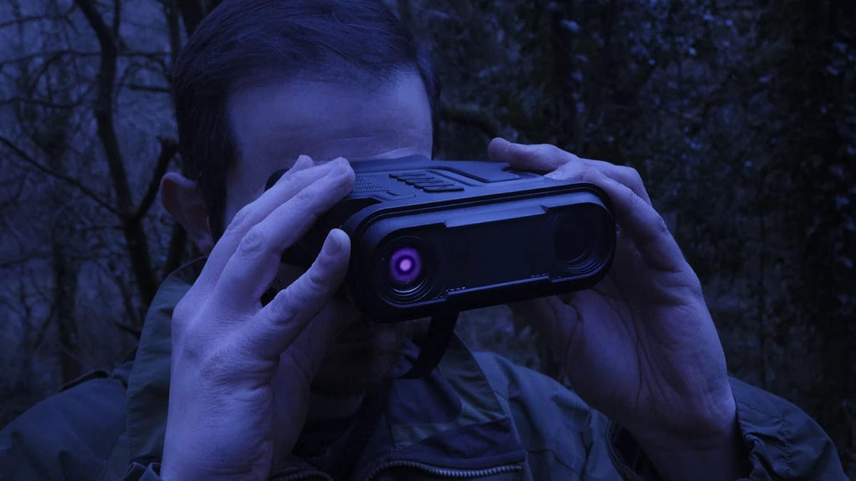 Nightfox Whisker nachtzichtapparaat met camera, instelbare 1-10x optische zoom, 275 m bereik, HD-opnamefunctie, oplaadbaar via USB, 32 GB geheugen, digitale verrekijker met nachtzicht