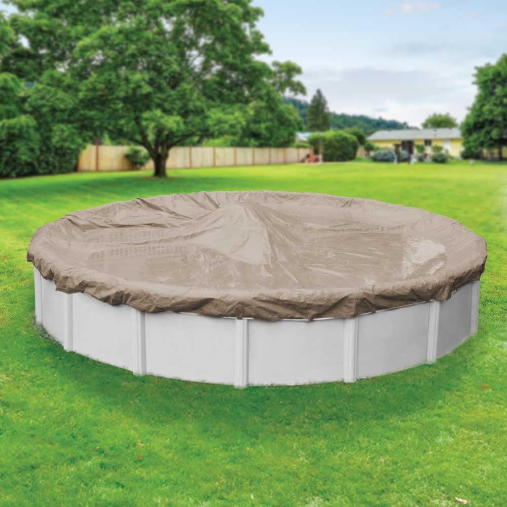 Pool Mate 5730-4 Winterzwembadafdekking, extra zwaar zandsteen, 30 voet bovengrondse zwembaden