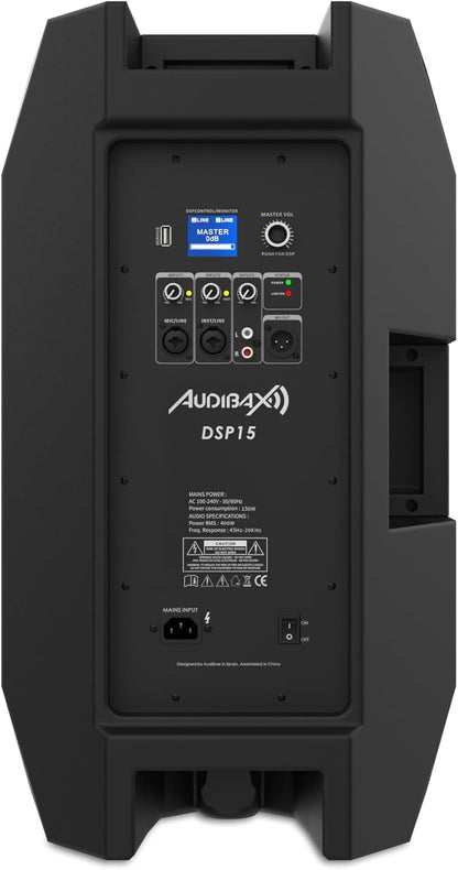 Audibax DSP15 Altavoz 15" Activo 1500W Con DSP