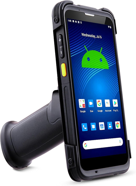 PDART66 Android 13 Handheld Barcode Scanner met Pistol Grip, Uitgerust SE4710 Zebra Motor, 5.5 inch HD Robuuste PDA Mobiele Computer, NFC Wi-Fi 6 QC3.0 GPS 1D/2D/QR IP65 Inventaris Scanner