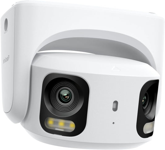 Beveiligingscamera – Bewakingscamera – IP Camera – Dubbele Lens Camera – 8MP 4K UHD – 180° Kijkhoek – Kleurennachtzicht – Bewegingsdetectie – Twee-weg Audio – Weerbestendig Buitenmodel