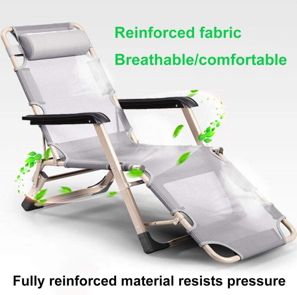 Sunbed Deck Chair, Garden Chairs Foldable, Lying Zero Gravity Sun Lounger, Garden Patio Folding Outdoor Chair with Pillow Adjustable Backrest Load Capacity 150kg with Pillow. - QUORE