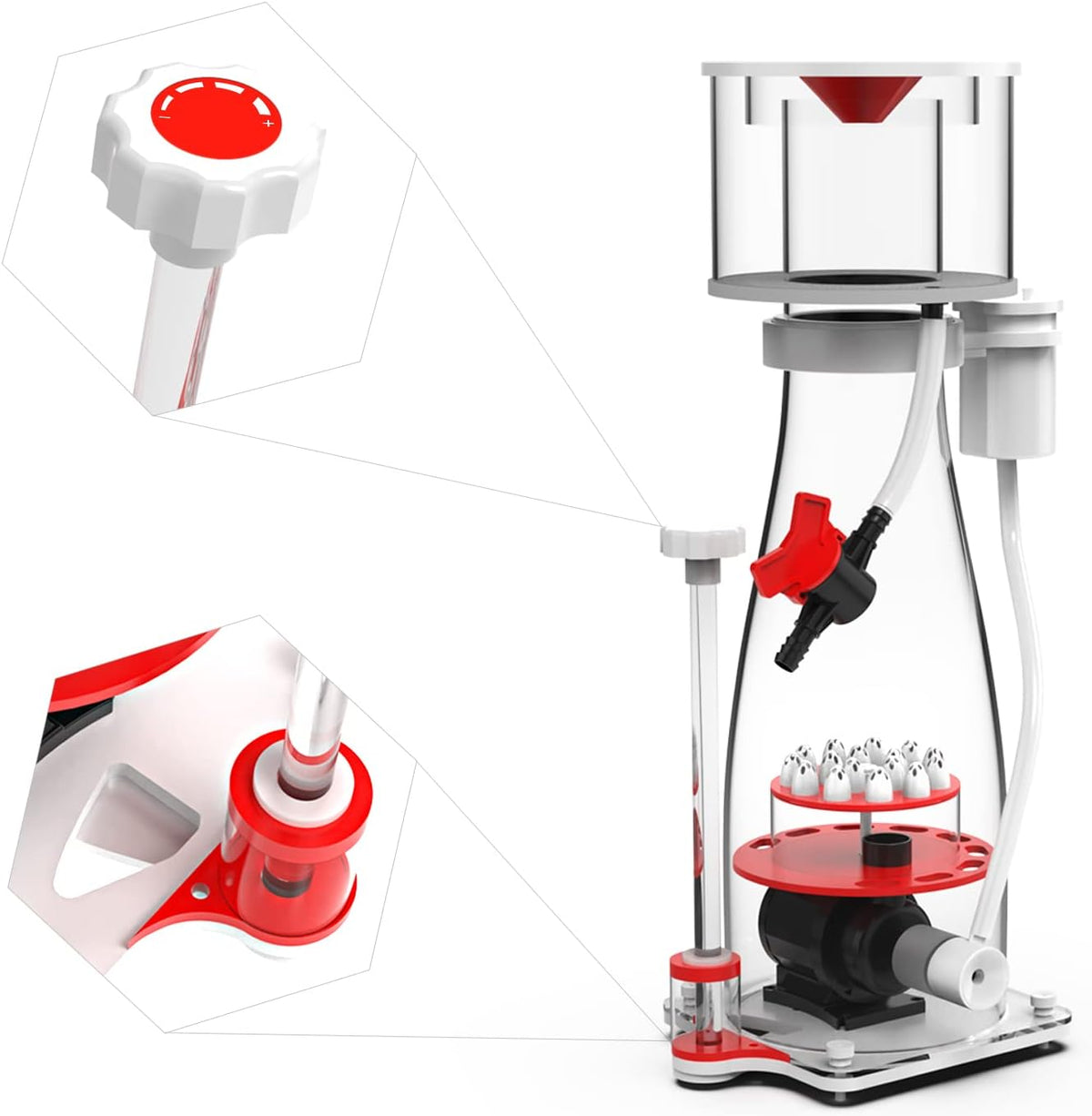 Eiwitafschuimer – Aquarium Skimmer – In-Sump Filter – Proteïne Skimmer – Waterreiniger – Compact Ontwerp – Instelbare DC Pomp 25W