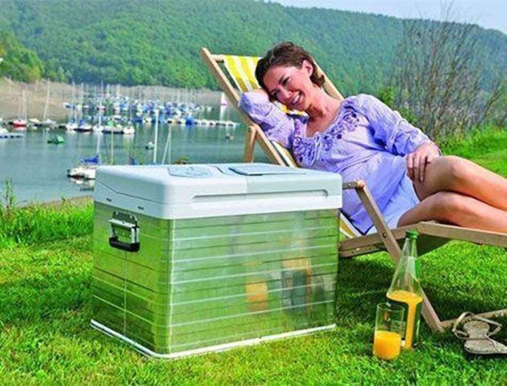 Mobicool Q40 AC/DC Draagbare elektrische aluminium koelbox, 39 liter, 12 V en 230 V voor auto, vrachtwagen, boot, camper en stopcontact, aluminium behuizing
