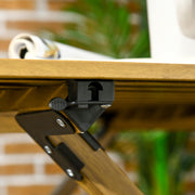 Campingtafel - Tuintafel - Vouwtafel - Oprolbare - Inklapbare - Draagbaar - Lichtgewicht - Stevig - Duurzaam - met Draagtas - 30 kg Maximumgewicht - Aluminum - 116 x 60 x 45 cm - Natuurlijk Hout