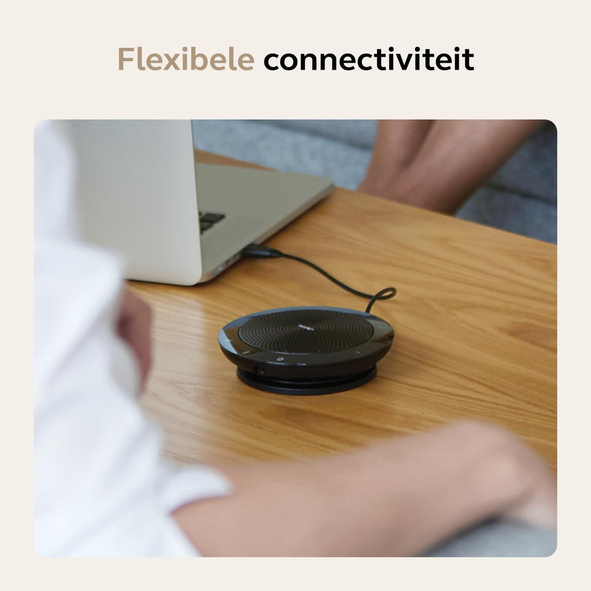 Jabra Speak 510+ Speakerphone - Microsoft-gecertificeerde Draagbare Conferentiespeaker met Bluetooth Adapter en USB - Verbind met Laptops, Smartphones en Tablets