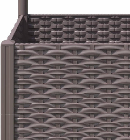 Gecheer Corner Planter with Trellis Polypropylene Brown 120 x 120 x 136 cm with Trellis - QUORE