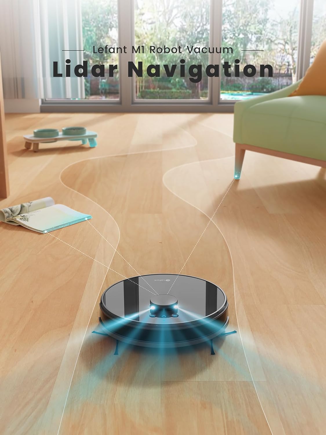 Robotstofzuiger – Robotstofzuiger Dweilrobot – Stofzuiger Robot – Automatische Stofzuiger – 2-in-1 Stofzuigen en Dweilen – 5500 Pa Zuigkracht – LiDAR Navigatie met Virtuele Zones