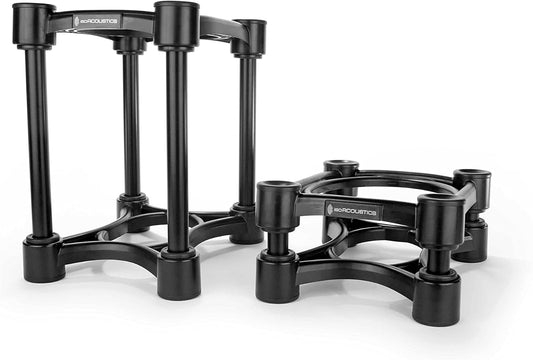 IsoAcoustics Iso-Stand Series Speaker Isolation Stands with Height & Tilt Adjustment: Iso-155 (15.5 x 19 cm) Pair