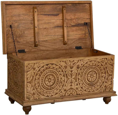 baul acabado artesanal marron