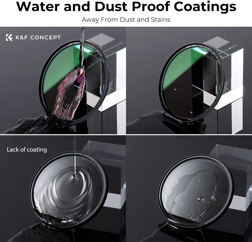K&F CONCEPT 72mm Magnetisch Lensfilterset - UV CPL ND1000 Magnetische Adapterring Optisch Glas Camera Filter Pouch Quick Swap Systeem (Nano-X Serie)