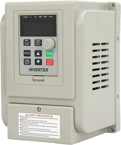 Variabele Frequentieaandrijving VFD, 0,75 kW, AC 220V, Eenfasig, 5A, V/F Open-Loop, PWM-Regeling, 16,5x11,5x10 cm