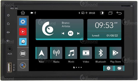 2-DIN Universele Autoradio – Auto Stereo – Inbouw Radio – Multimedia Systeem – Navigatie Systeem – Android OS – 6,2 Inch Touchscreen – Bluetooth & WiFi Connectivity