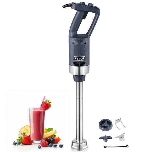 VEVOR Commerciële staafmixer, 500 W, handmixer, dompelstang, 406 mm, draagbare mixer, traploos variabele snelheid, met lemmet van roestvrij staal, voor soep, saus, puree, levensmiddelen, crème