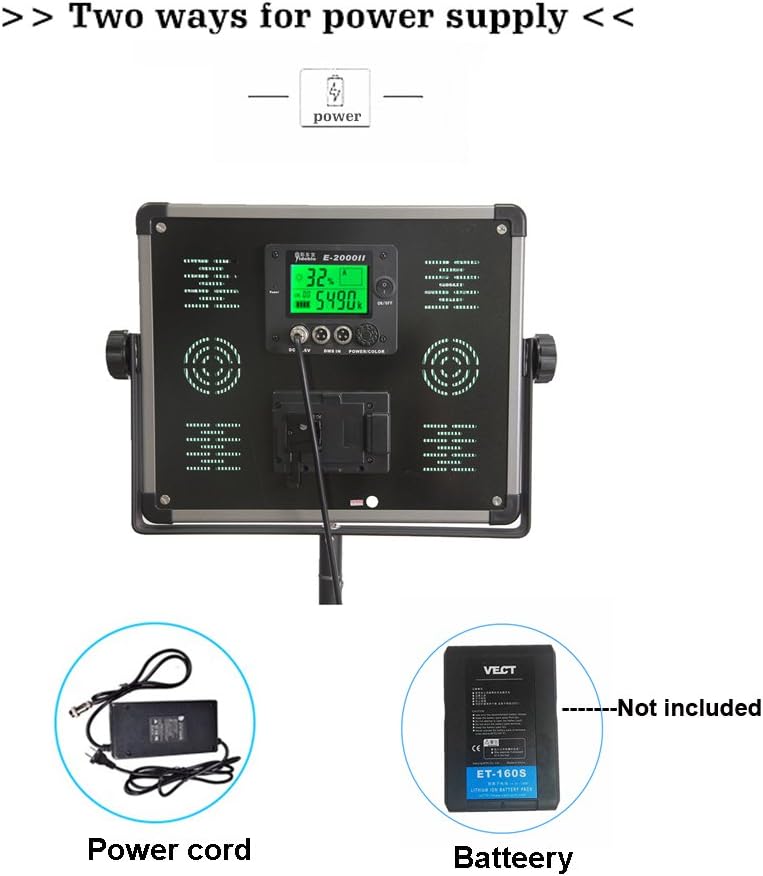 Dimbare Tweekleurige Led-Videolamp – Videolamp – Led-Videolicht – Studiolamp – Fotolamp – 3200K-5500K Traploos Instelbaar – CRI 96+ Met U-Houder En Barndoors