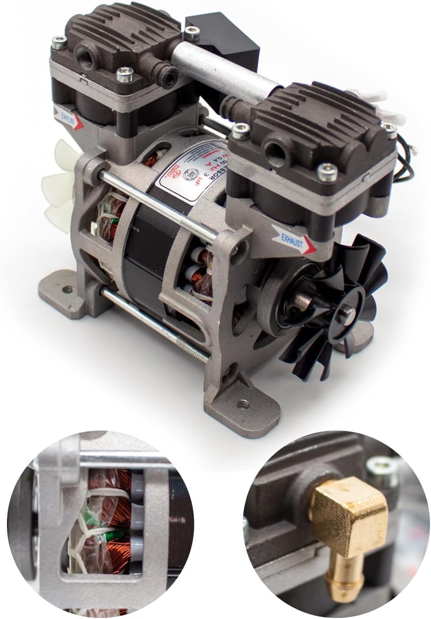 Oil Free Micro High Vacuum Pump Medical Beauty Piston Silent Portable Negative Pressure Air Pump 220V 80W OL90A(97KPA) - QUORE