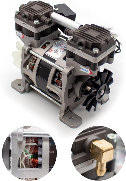 Oil Free Micro High Vacuum Pump Medical Beauty Piston Silent Portable Negative Pressure Air Pump 220V 80W OL90A(97KPA) - QUORE