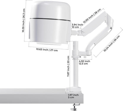 Stofverwijderaar – Nagelstofafzuiger – Nagelafzuiger – Manicure Afzuiger – Nageltafel Afzuiging – HEPA 12-Filter Van 10.000 Cm² – UV-Desinfectie