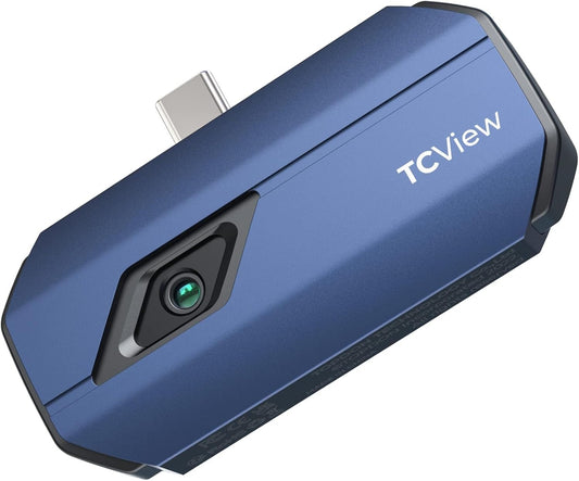 TOPDON TC001 Warmtebeeldcamera, 512x384 TISR-resolutie met secundaire analyse, <40mK warmtegevoeligheid, 25Hz, bereik -20 tot 550 °C, 0,1 °C nauwkeurig, voor Android telefoon/tablet/Windows laptop