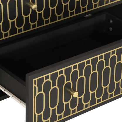 vidaXL Side cabinets 3 pcs 60x33x75 cm solid mango wood, storage cabinet, dresser cabinet, side cabinet, wall cabinet, storage cabinet, dresser cabinet, sideboard black