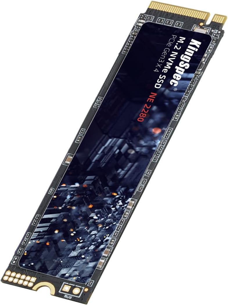 KingSpec 512GB SSD, M.2 NVMe Gen3x4 SSD 2280 - tot 2400 MB/s, interne SSD harde schijf met 3D NAND Flash, compatibel met desktop en laptop