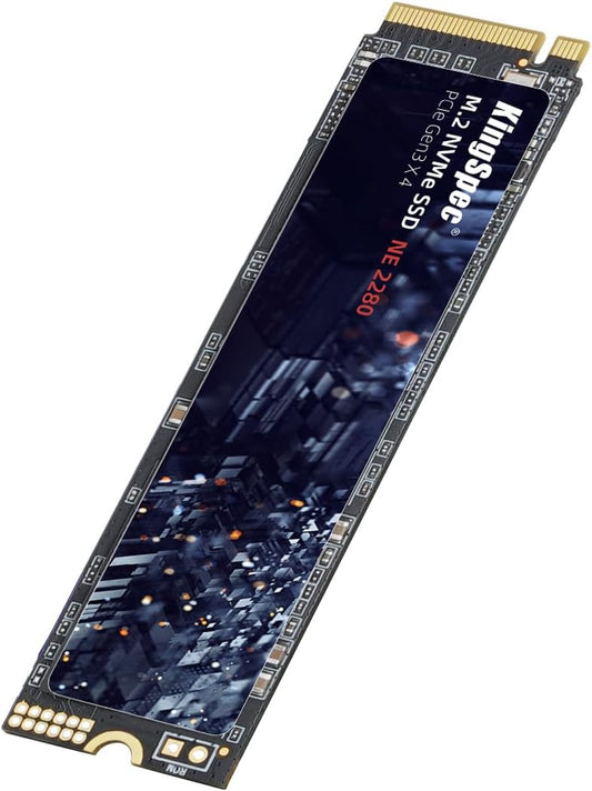 KingSpec 512GB SSD, M.2 NVMe Gen3x4 SSD 2280 - tot 2400 MB/s, interne SSD harde schijf met 3D NAND Flash, compatibel met desktop en laptop