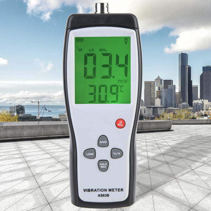 Draagbare LCD Vibration Analyzer Tester Meter Vibrometer Gauge Tester Analyzer Vibration Tester Analyzer 0.1-199.9m / s AS63B