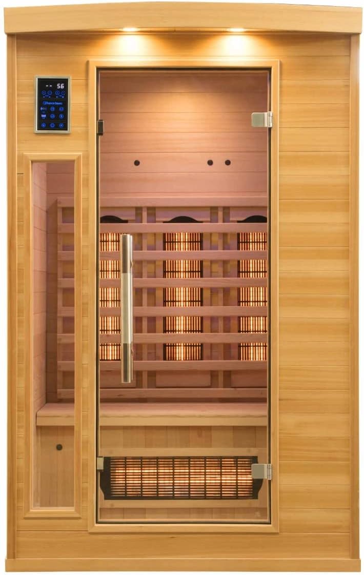 SN-Apollon-Q2 - infrared sauna apollon - on/off button - cabin cleaning by ionizer - chromotherapy 7 colours - 2 seater - QUORE