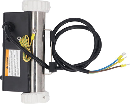 Elektrisch Zwembadverwarming, Waterthermostaat met Temperatuurregeling Zelfverwarming voor Spa -badkuip Zwembad Hardbespoed Uitgerust met Drukschakelaar (3KW)
