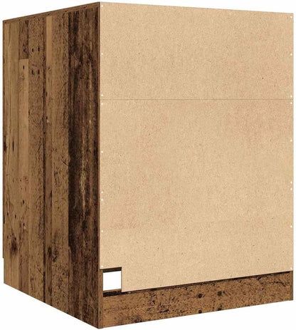 Wasmachinekast – Wasruimte Kast – Badkamerkast – Bijkeukenkast – Opbergkast – Oud Hout Kleur – 2 Deuren – Vochtbestendig & Duurzaam