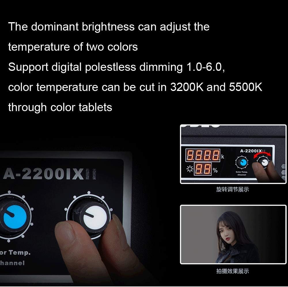 LED Lichtpaneel Bi-Color – Videolamp – Studiolamp – Fotolamp – Paneellamp – Verstelbaar 3200K-5500K – 70W CRI 95RA Met LCD-Scherm
