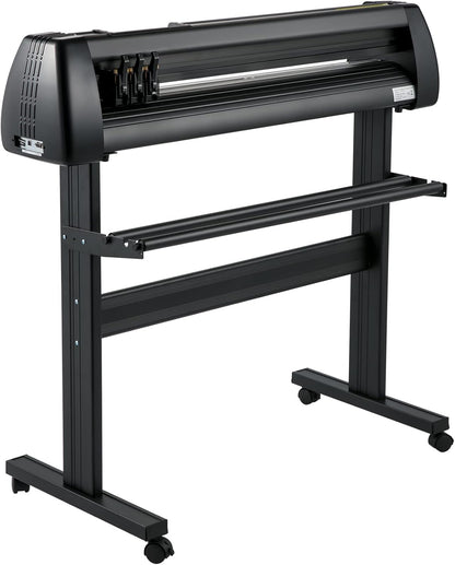 VEVOR Vinyl Cutter Machine, 28 Inch Papierinvoer Snijplotter Bundel, Verstelbare Kracht & Snelheid Vinyl Printer, LCD Display Windows Compatibel Sign Making Kit met Signmaster Software, Leveringen, 3