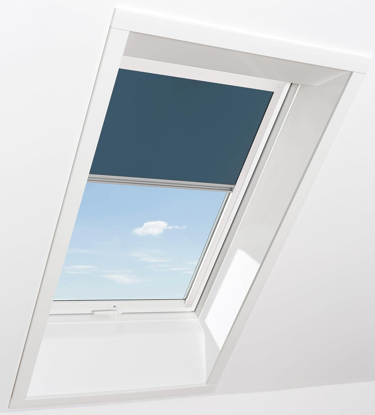 Original Roto Blackout Roller Blind ZRV Almost Complete Darkening, Guide Rail White for Roto Roof Windows Series Designo R4/R7 and Classic 43/73 with Size 065/118 | 06/11 Colour Dark Grey - QUORE
