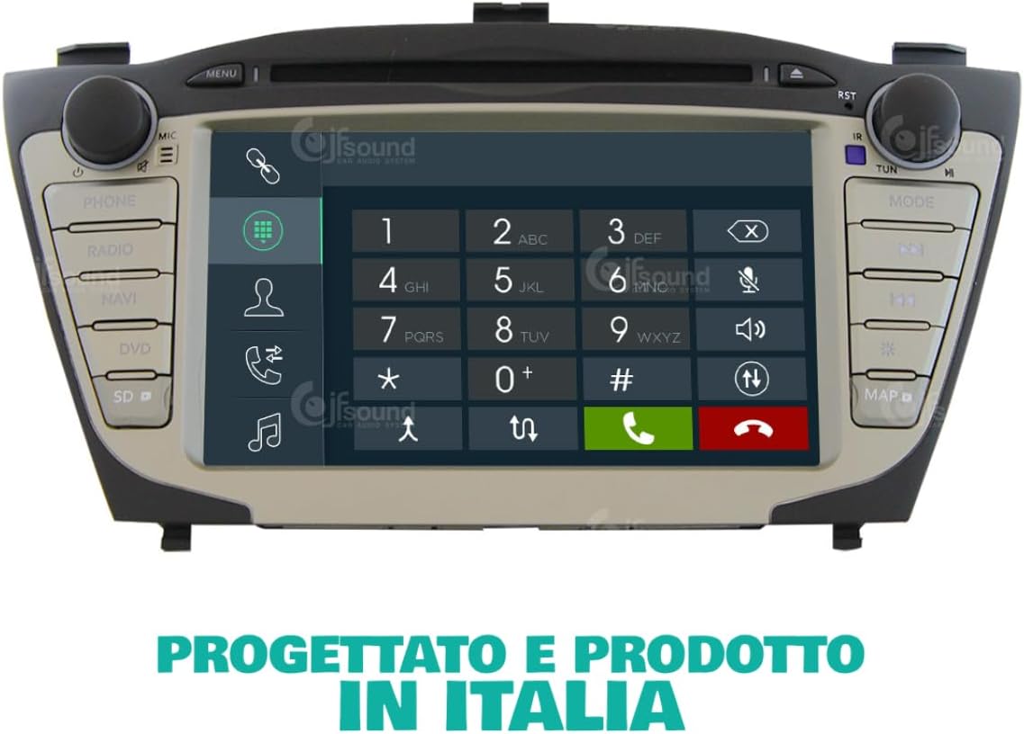 Autoradio Hyundai IX35 – Multimedia Speler – Navigatiesysteem – GPS Radio – Achteruitrijcamera Ondersteuning – 7" Touchscreen – 8-core Processor & Android Auto