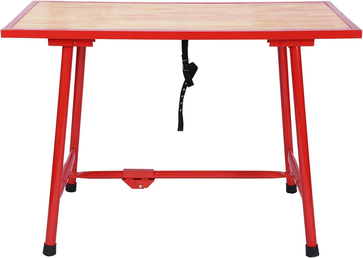 Inklapbare werktafel werkbank werkplaatstafel montagetafel 120x62,5 cm inpaktafel opvouwbaar