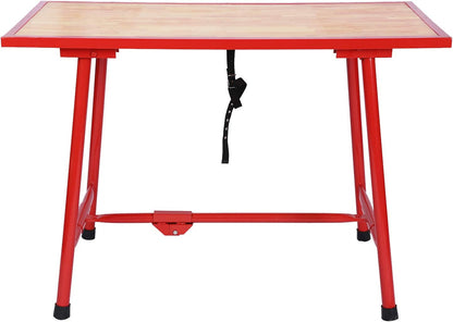 Inklapbare werktafel werkbank werkplaatstafel montagetafel 120x62,5 cm inpaktafel opvouwbaar