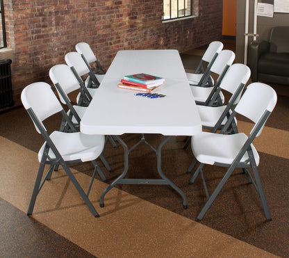 Lifetime Klaptafel, graniet, wit, 244,5 x 76,1 x 73,6 cm