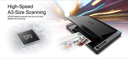 Viisan VF3120, flatbedscanner Din-A3. Max. resolutie 1200x1200 dpi. incl. ViiScan software voor Windows. driver voor Mac software