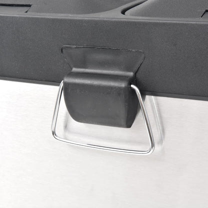 vidaXL Pedaalemmer voor Recycling 36 L Afvalbak Vuilnisbak Prullenmand Prullenbak Afvalemmer Recyclingsafvalbak Recycle Roestvrij Staal