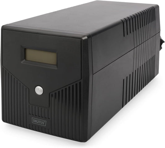 UPS – Ononderbroken Voeding – Noodstroomvoorziening – Noodstroomvoeding – Back-Up Voeding – Lijninteractieve UPS 1500 VA / 900 W – AVR – 4 Geaarde Stopcontacten