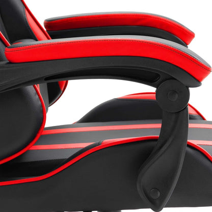 Gamingstoel – Bureaustoel – Gamestoel – Draaistoel – Ergonomische Stoel – Verstelbare Hoogte – Kantelmechanisme – Rood-Zwarte PU Bekleding