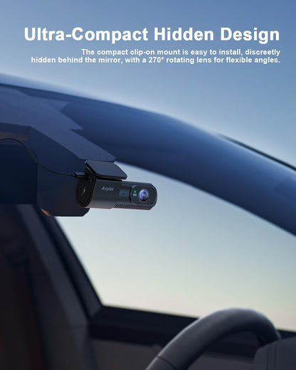 Dubbele dashcam voor en achter – Dashcam – Autocamera – Dashboardcamera – Car camera – 4K + 1080P opname – 5 GHz wifi en app bediening