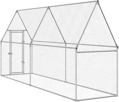Kippenkooi – Kippenren – Poultry Cage – Kippenhok – Gevogelte Ren – 400x170x177 cm – Gegalvaniseerd Staal – Weerbestendig & Ruim