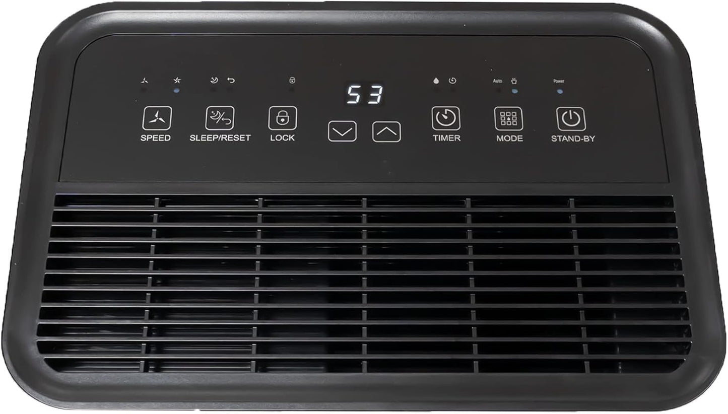 IPOTOOLS Luchtontvochtiger, 25 liter, 24 uur, ruimteontvochtiger voor ruimtes tot 70 m2, met 3 bedrijfsmodi, digitaal display, afvoerslang, wasdroger, timer voor vocht, schimmel, mobiel, 25 liter