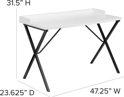 Flash Furniture Computerbureau, Staal, Zwart Laminaat Top/Zwart Frame, 60.01 x 120.02 x 80.01 cm
