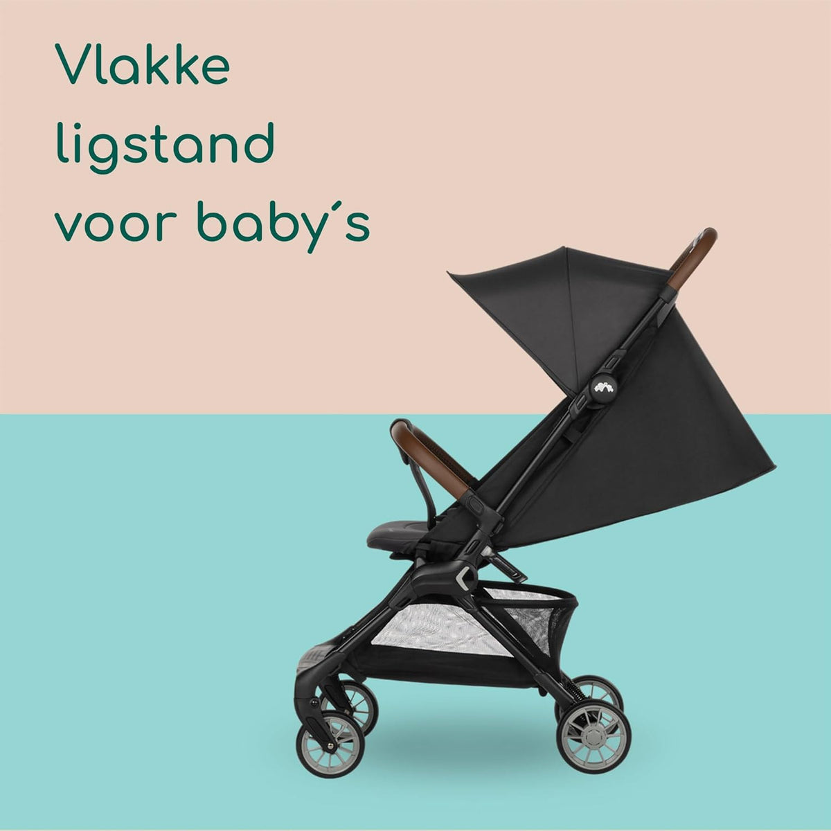 Bebeconfort Zephir, compacte babykinderwagen, 0-4 jaar (max. 22kg), lichtgewicht reiskinderwagen (5.6kg), geschikt voor in vliegtuigcabine, vlakke ligstand en kantelbaar, opbergmand, Mineral Graphite