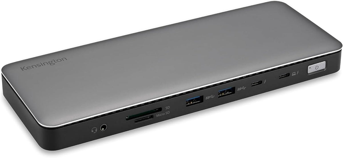 Kensington SD5760T Thunderbolt 4 dockingstation, Dual Monitor 8K/4K, Micro SD-kaartlezer, 96W Power Delivery, 2 x HDMI, Ethernet, USB-C 3.2 & 4 x USB-A-poorten (K34110EU)