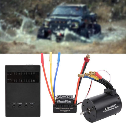 RC Motor – Brushless Motor – RC Auto Motor – RC Voertuigmotor – ESC Combo Set – 4-polige 3500KV Motor – CNC Aluminium Radiator