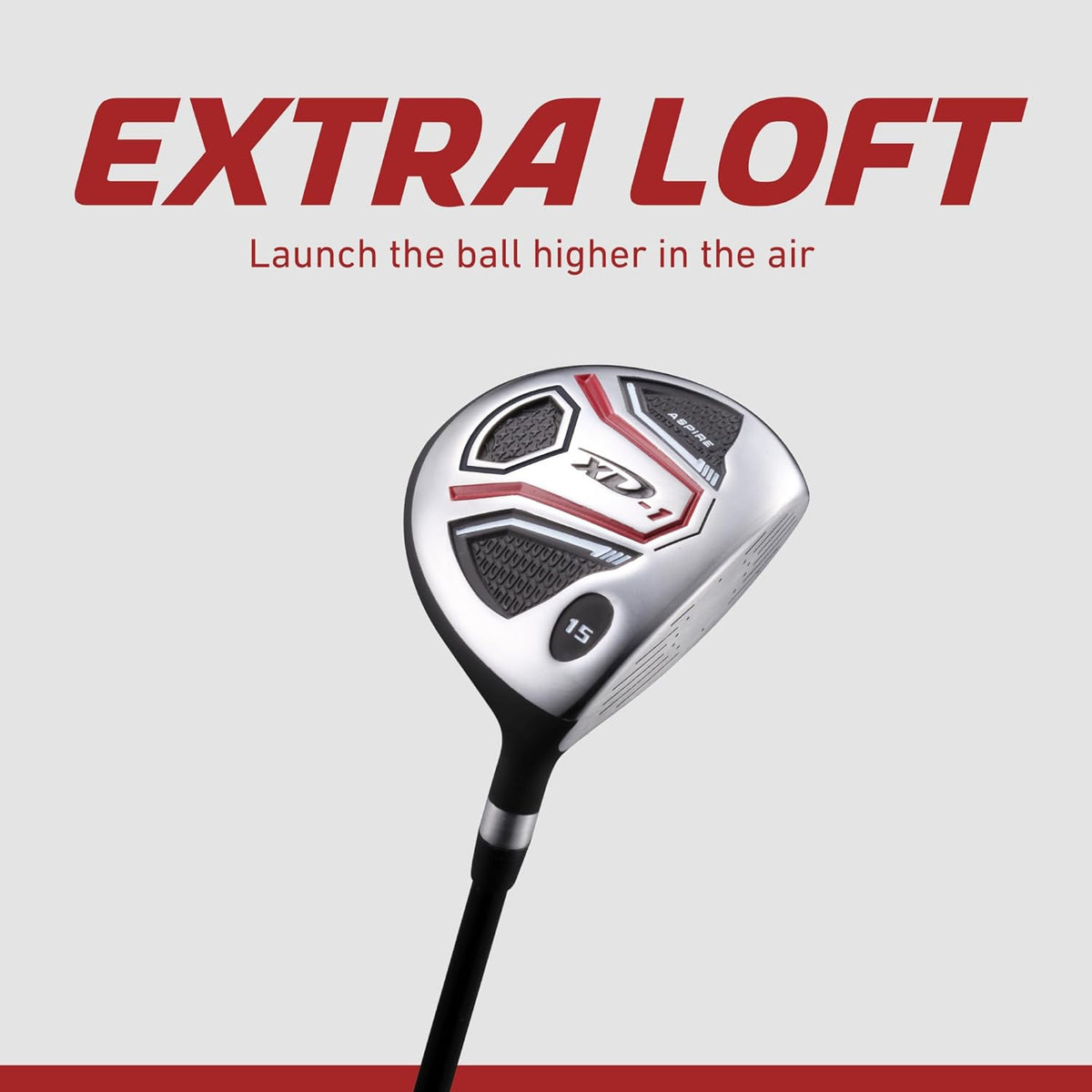 Aspire XD1 Teen Golf Club Set for Ages 13-16 (5'1"-5'6") - Left/Right-Handed Complete Youth Golf Club Set with Driver, Hybrid, 7-PW Irons, Putter, Stand Bag & 3 Headcovers (Right Hand)