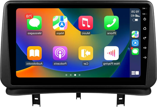 Android 13 9 Inch Car Radio for Renault Clio 3 2005-2014 4-core 2GB & 64GB Memory, Supports Wireless Carplay/Android Car, Steering Wheel Control, WLAN/4G, AM/FM - QUORE